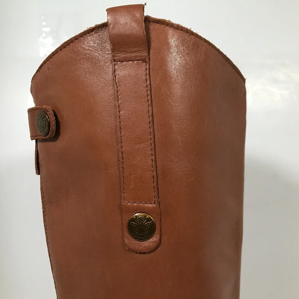 Sam Edelman Penny 2 Womens US 4.5 Riding Boots Brown‎ Whiskey Leather EU 35